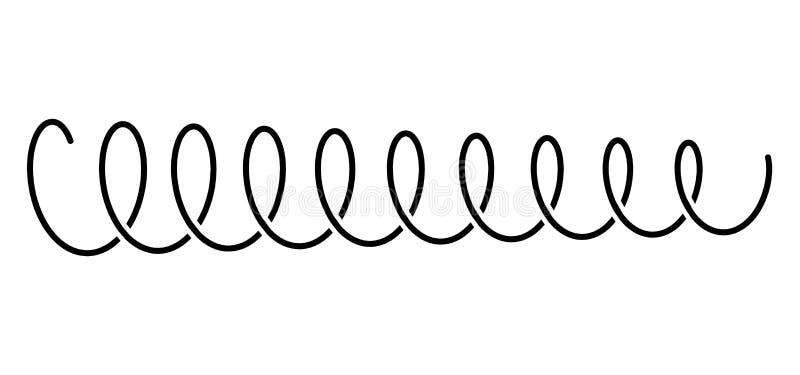 Coil spring steel spring metal spring on white background vector royalty free illustration