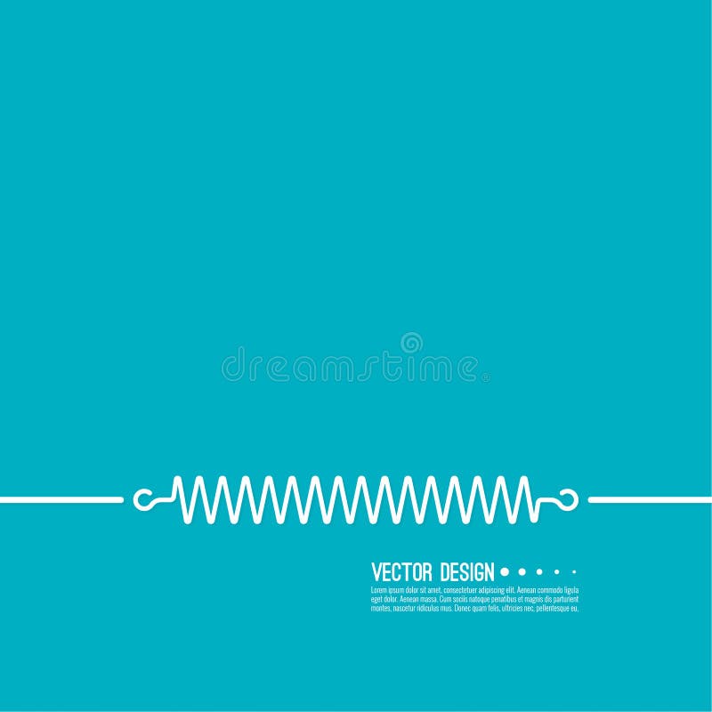 Coil spring vector icon. vector illustration