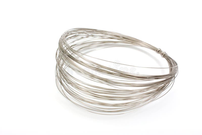 Coil of steel wire royalty free stock image
