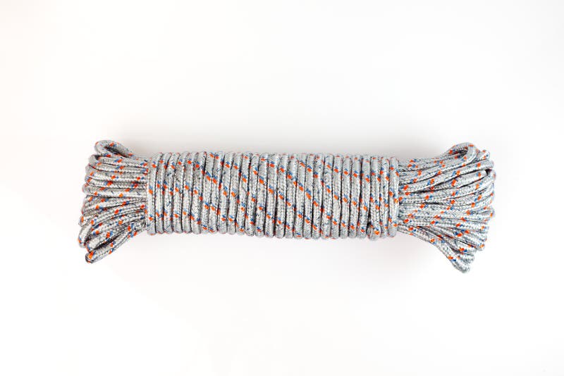 Coiled Nylon Rope . Used To Hold or Dry Things Stock Photo Image of