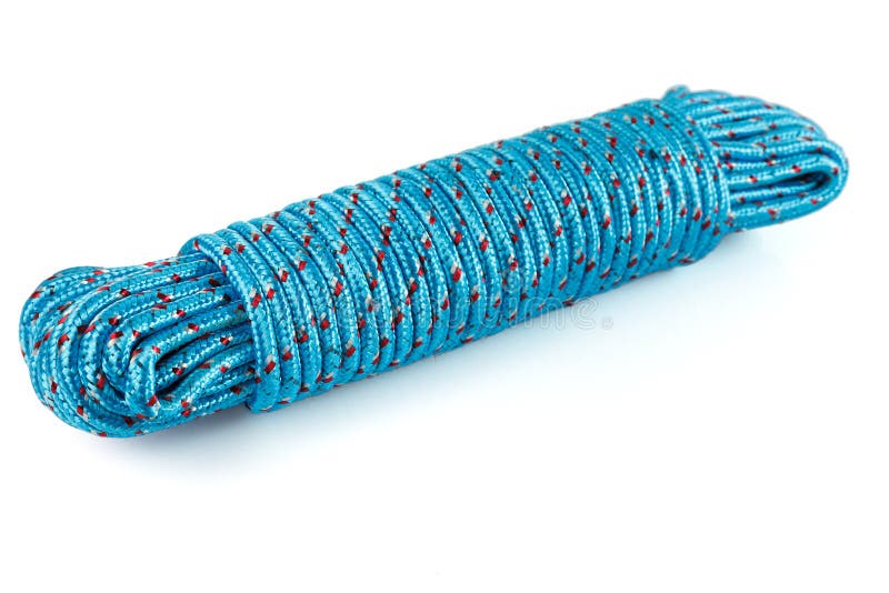 Coiled Nylon Rope . Used To Hold or Dry Things Stock Photo Image of