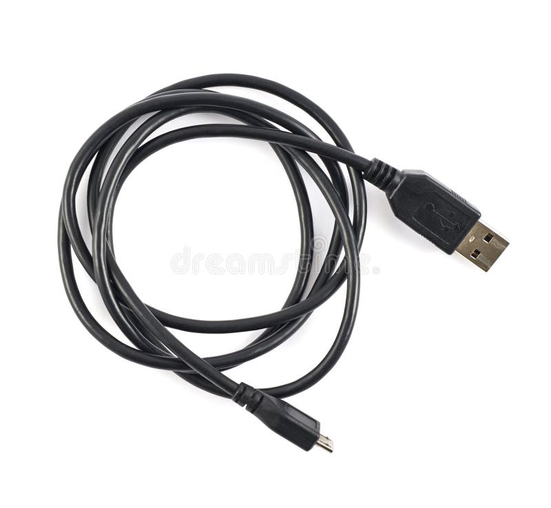Coiled USB kabel odizolowywający fotografia royalty free Coiled USB kabel odizolowywający fotografia royalty free