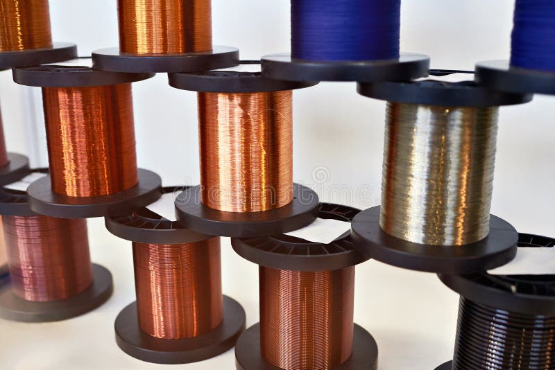 Coils of copper wire stock photo. Image of energy, construction 135384688