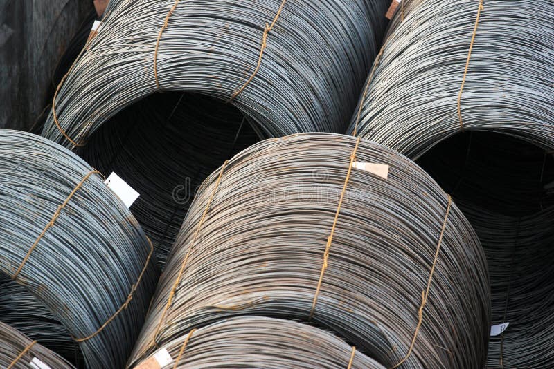Coils of steel wire stock photo. Image of coils, abstract 106680792
