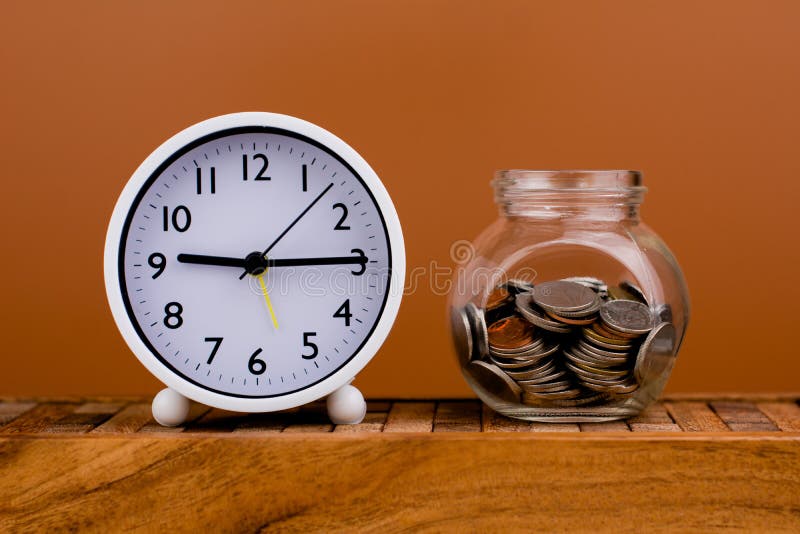 Coin Money in a Glass Jar. Saving Money. Money Saving Concept. Coin