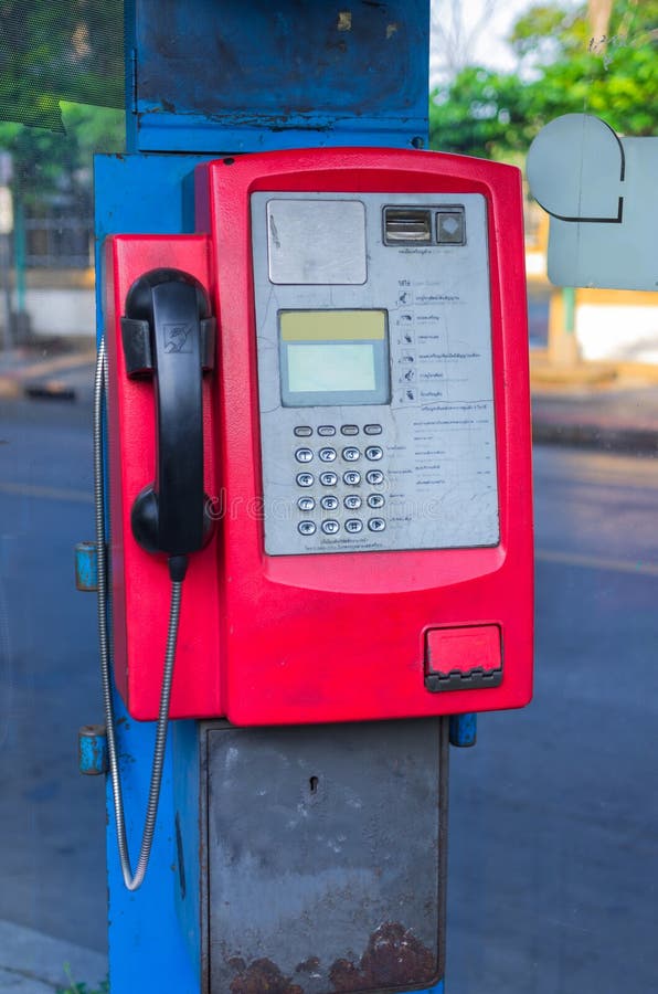 Coinoperated pay phone stock image. Image of wires 134006485