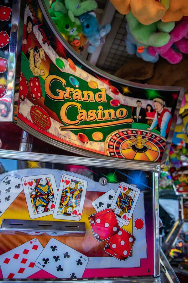 Coin Pusher Machine Featuring a Deck of Cards Stock Photo - Image of  vintage, machine: 231359918