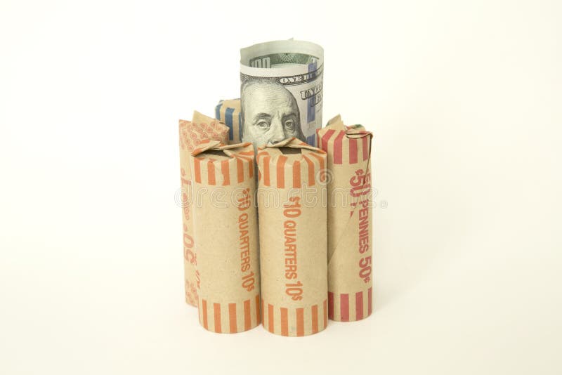 Coin Rolls Euro Money stock image. Image of currency 10509945