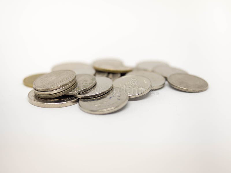 Coin Thai,Pile of coins heap of coins silver gold,Stacks on a white background,Investment money concept, Coin stack growing Isolat stock image Coin Thai,Pile of coins heap of coins silver gold,Stacks on a white background,Investment money concept, Coin stack growing Isolat stock image