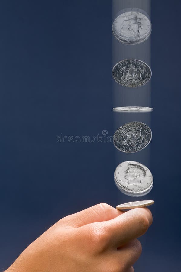 Coin Toss. stock photo. Image of gambling, kennedy, currency 25954306