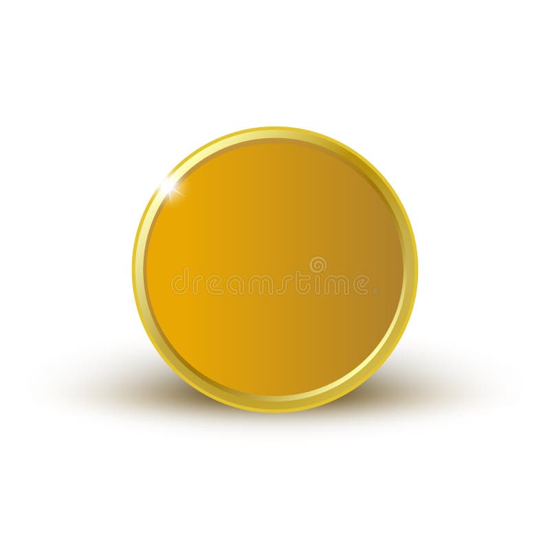 Coin on white background isolated object abstract vector illustration