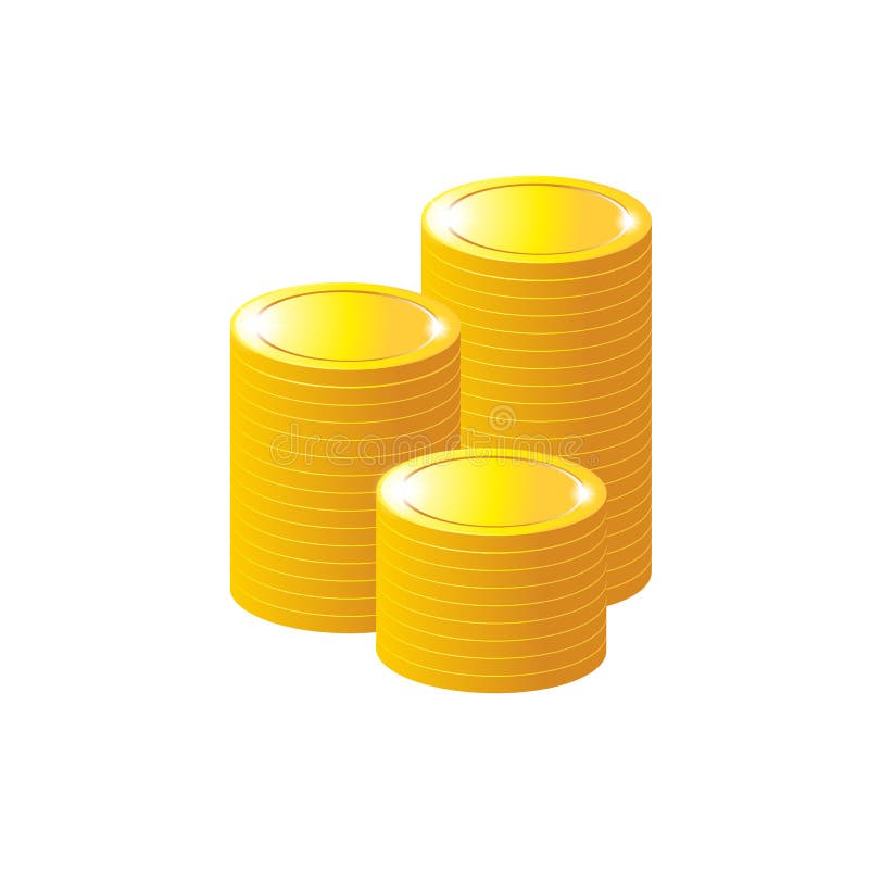 Coin on white background isolated object abstract stock illustration