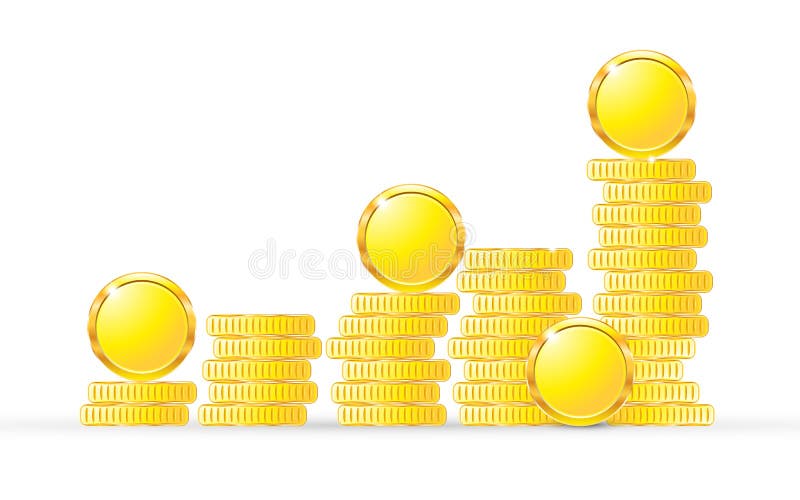 Coin on white background isolated object abstract royalty free illustration