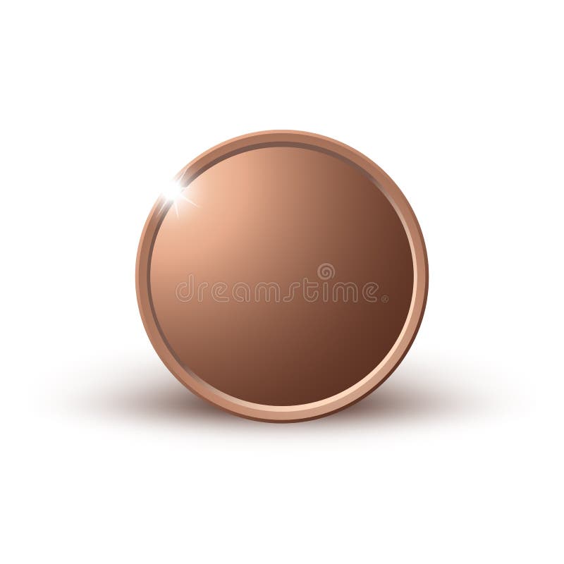 Coin on white background isolated object abstract stock illustration