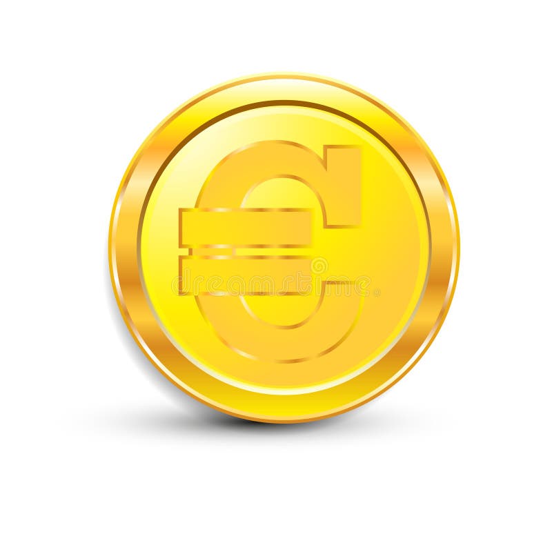 Coin on white background isolated object abstract vector illustration