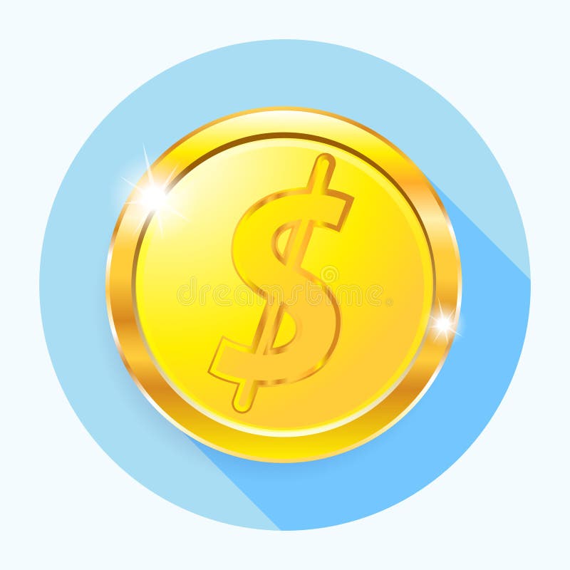 Coin on white background isolated object abstract background stock illustration