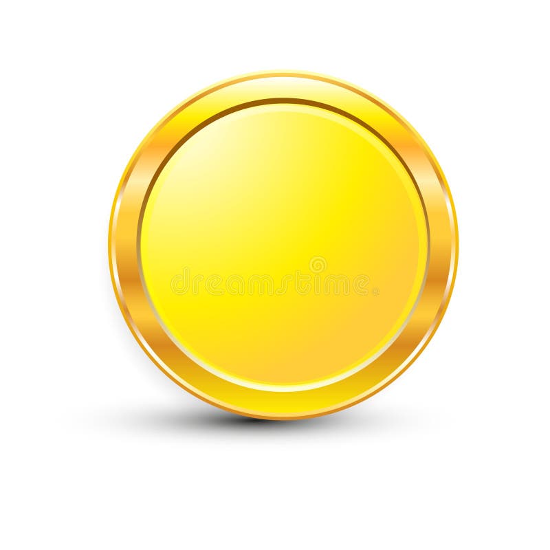 Coin on white background isolated object abstract vector illustration