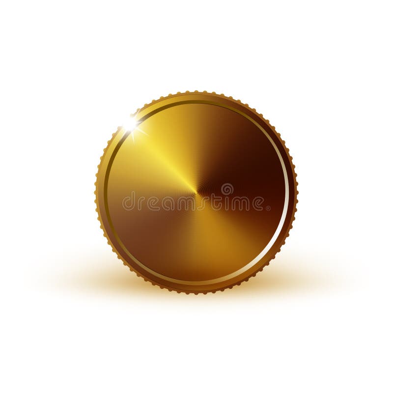 Coin on white background object abstract stock illustration