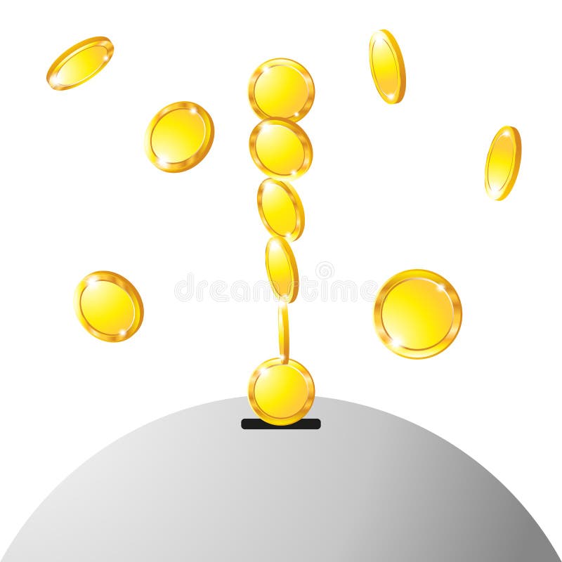 Coin on white background object abstract royalty free illustration