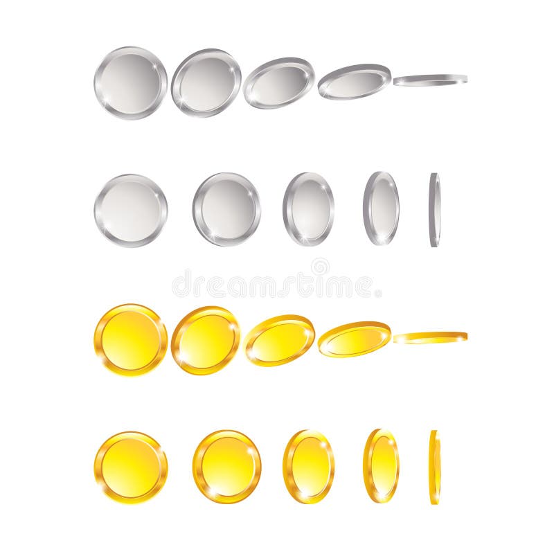 Coin on white background object abstract stock illustration