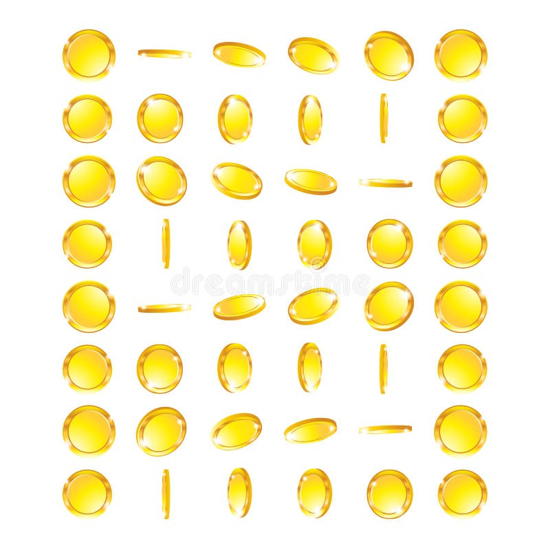 Coin on white background object abstract stock illustration