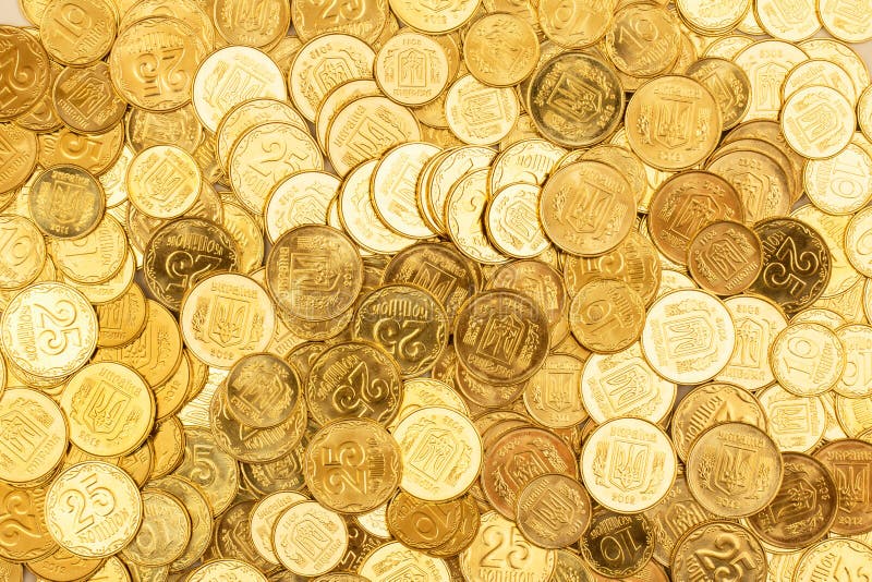 Coins close up background