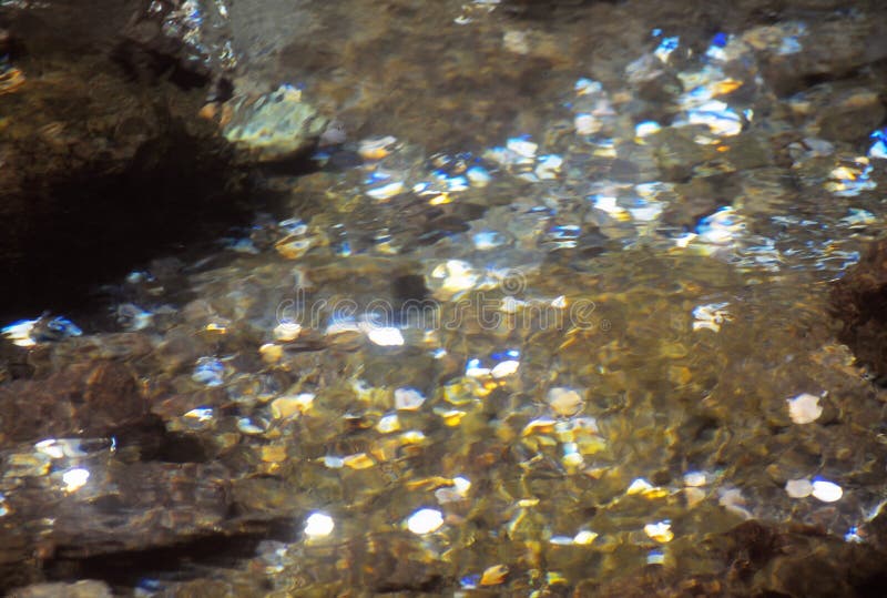Coins in fountain shimmer through water stock photography Coins in fountain shimmer through water stock photography