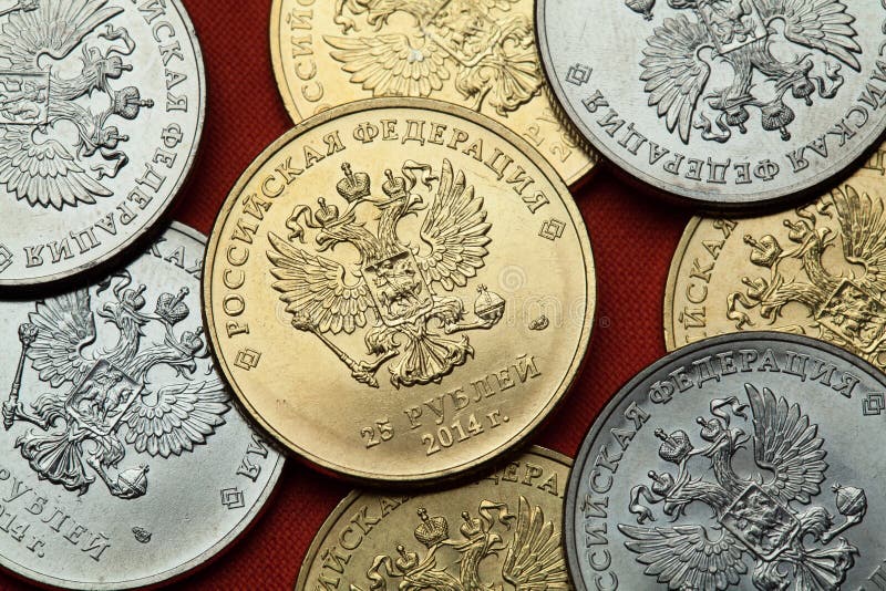 Coins of Russia. Russian Doubleheaded Eagle Stock Photo Image of