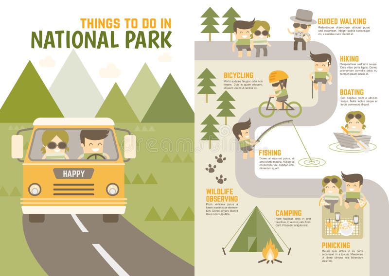 Coisas que você aprecia no parque nacional ilustração royalty free Coisas que você aprecia no parque nacional ilustração royalty free