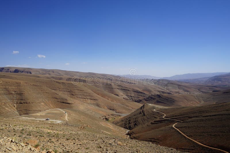 Col. de Ouane, Weg R704, Straße von tausend kasbah stockbilder Col. de Ouane, Weg R704, Straße von tausend kasbah stockbilder