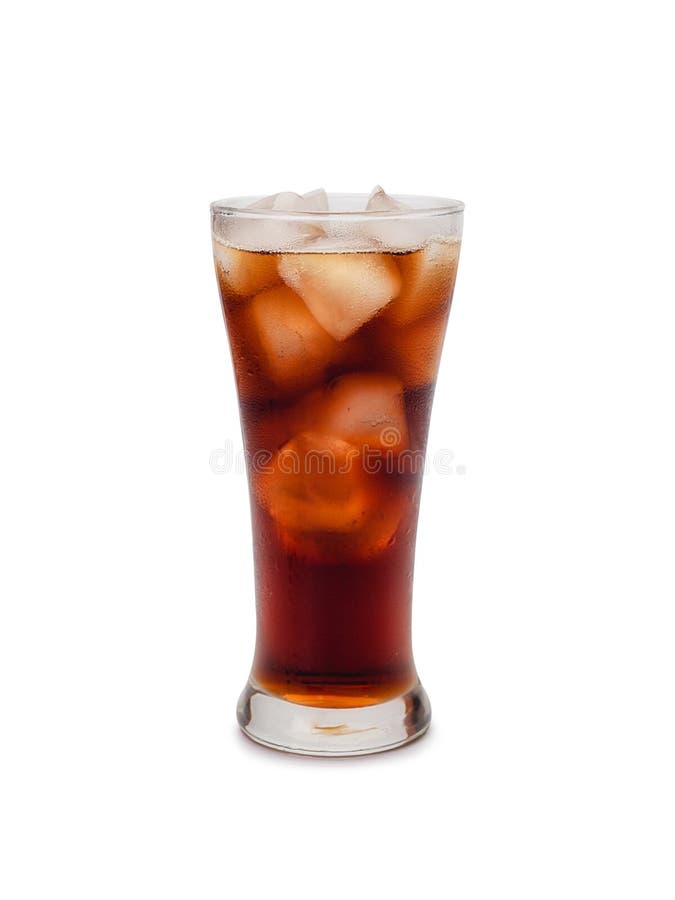 cola kostek lodu Ścinek ścieżka fotografia stock cola kostek lodu Ścinek ścieżka fotografia stock