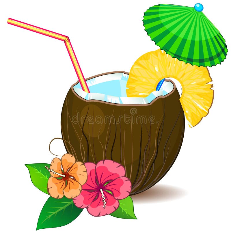 Colada Tropical Del Pina Del Coctel Ilustración del Vector