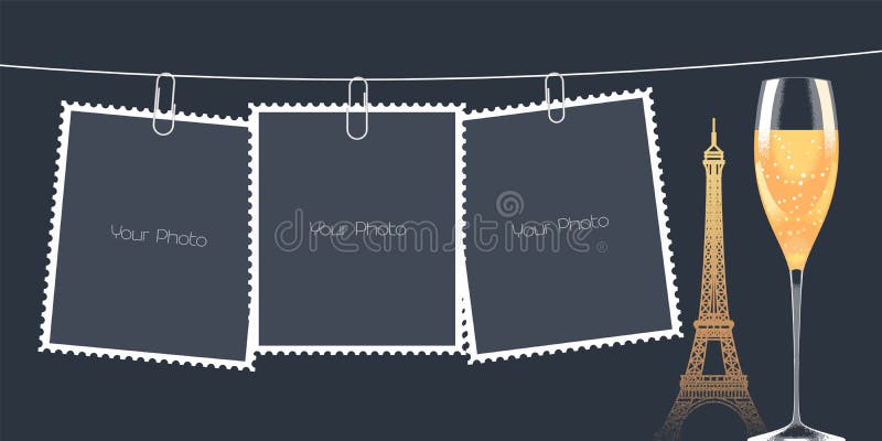 A colagem da foto molda a ilustração do vetor, fundo ilustração stock A colagem da foto molda a ilustração do vetor, fundo ilustração stock