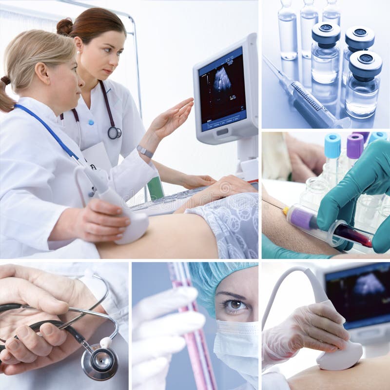 Colagem médica imagens de stock Colagem médica imagens de stock