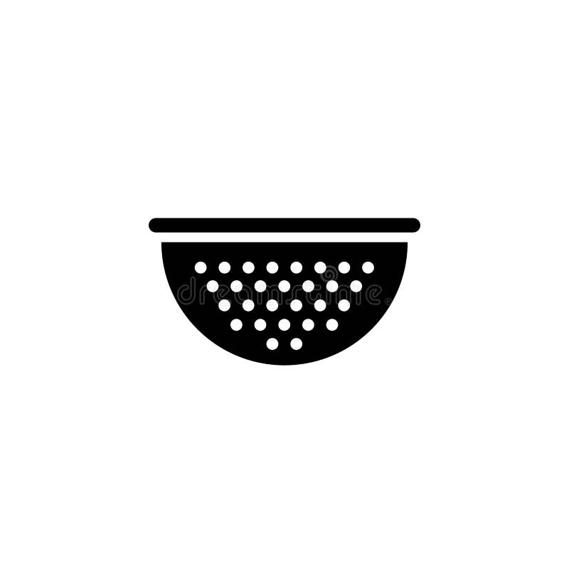 Colander. Vector drawing stock vector. Illustration of equipment