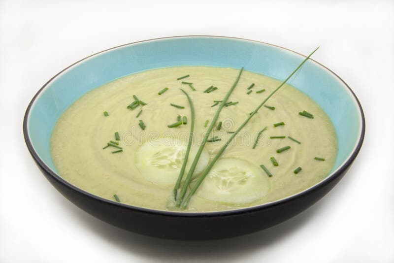 Cold avocado and cucumber soup