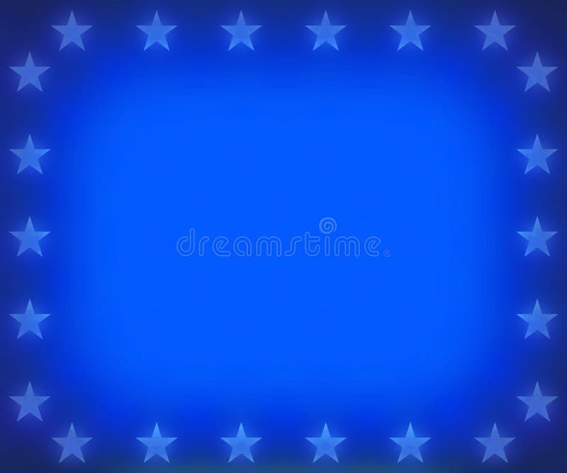 Blue stars border stock illustration. Illustration of blue 109835537