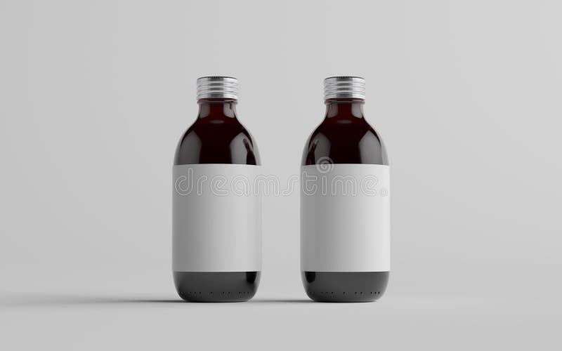 Download Cold Brew Coffee Amber Brown Medium Glass Bottle Packaging Mockup Two Bottles Blank Label Stock Illustration Illustration Of Apothecary Amber 184873380