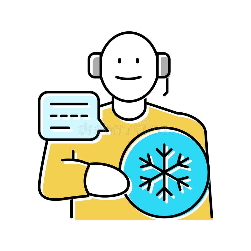 Cold calling lead color icon vector illustration vector illustration