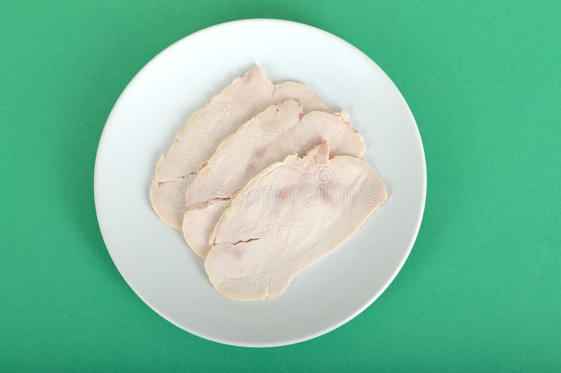Cold Chicken Slices on a Plate Stock Image Image of food, close 39846727