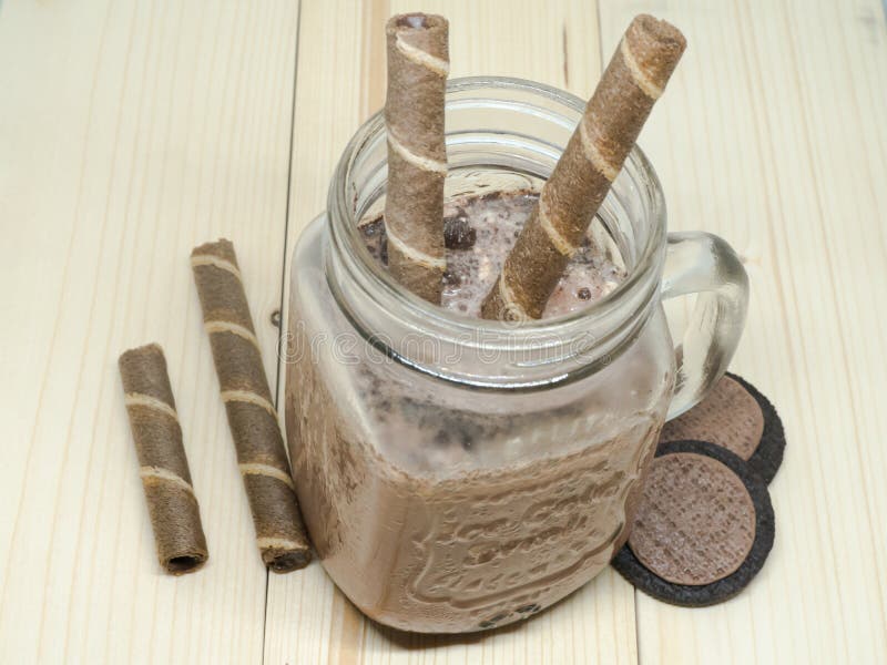 Cold Chocolate. stock image. Image of tasty, milkshake 83998483