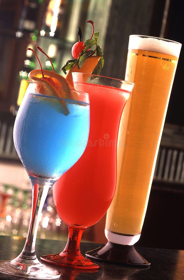 Cold Cocktail Shaker On Blue Background With Ice Cube ...