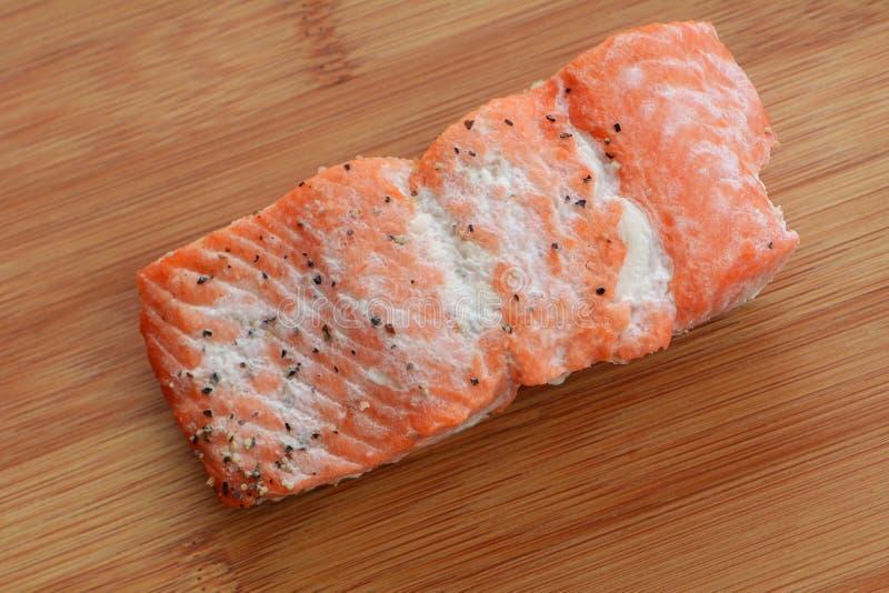 Cold cooked sockeye salmon filet