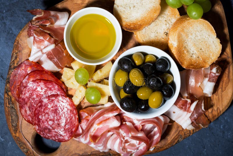 Cold Cuts, Bread and Cheese, Top View Closeup Stock Photo Image of menu, natural 144208594