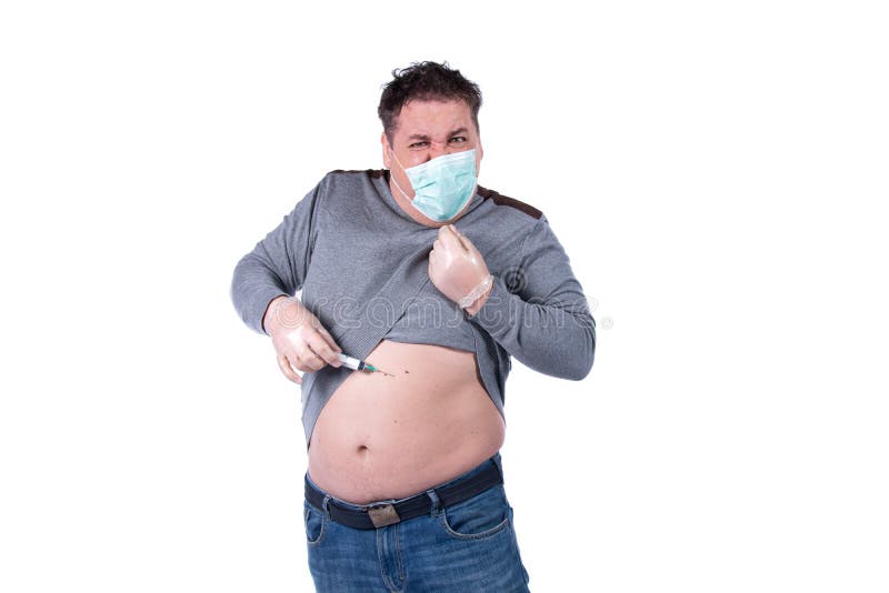 Cold. Diarrhea and Stomach Problems. Stock Photo Image of figure