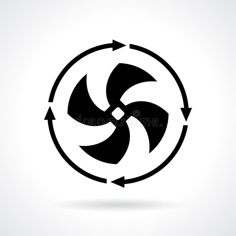 Cold fan vector icon illustration. Airflow symbol vectors