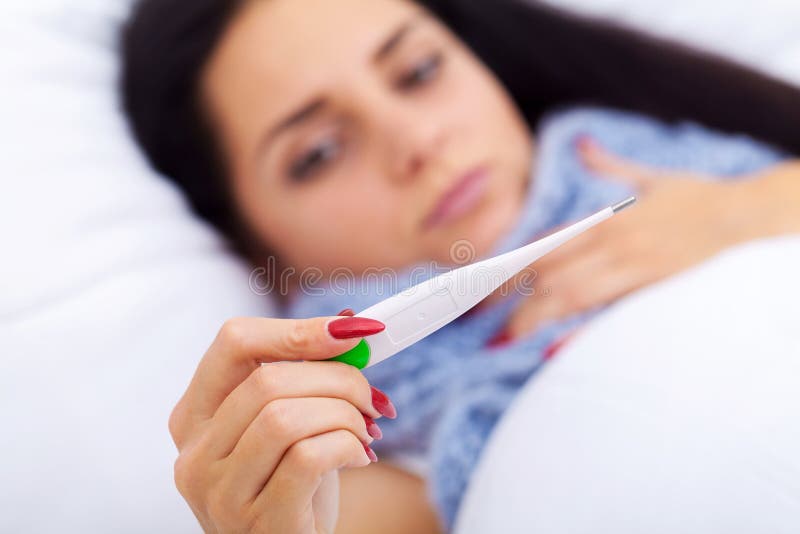 Cold And Flu. Portrait Of Ill Woman Caught Cold, Feeling Sick An royalty free stock images Cold And Flu. Portrait Of Ill Woman Caught Cold, Feeling Sick An royalty free stock images