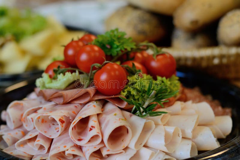 Cold food buffet stock photo. Image of salad, tasty, cuts - 83231122