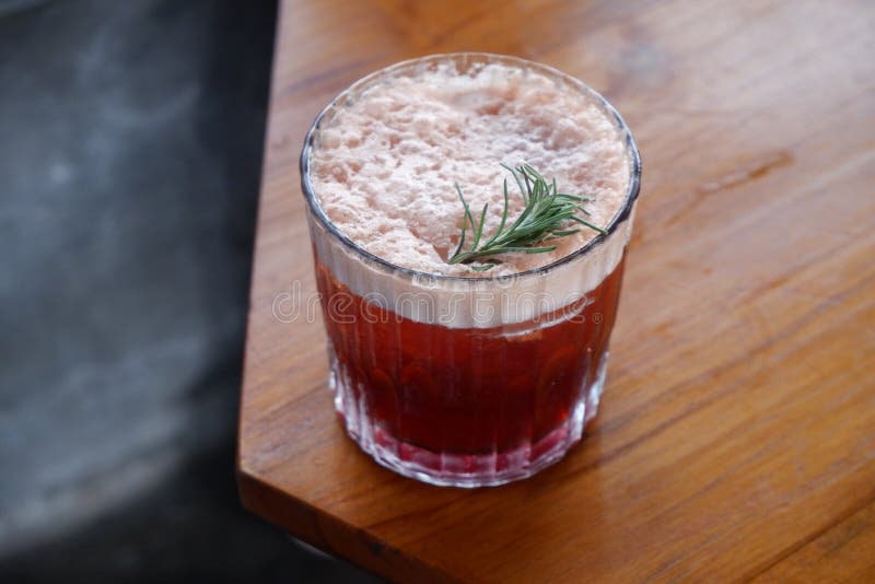 Cold and fresh mocktail iced coffee royalty free stock photo