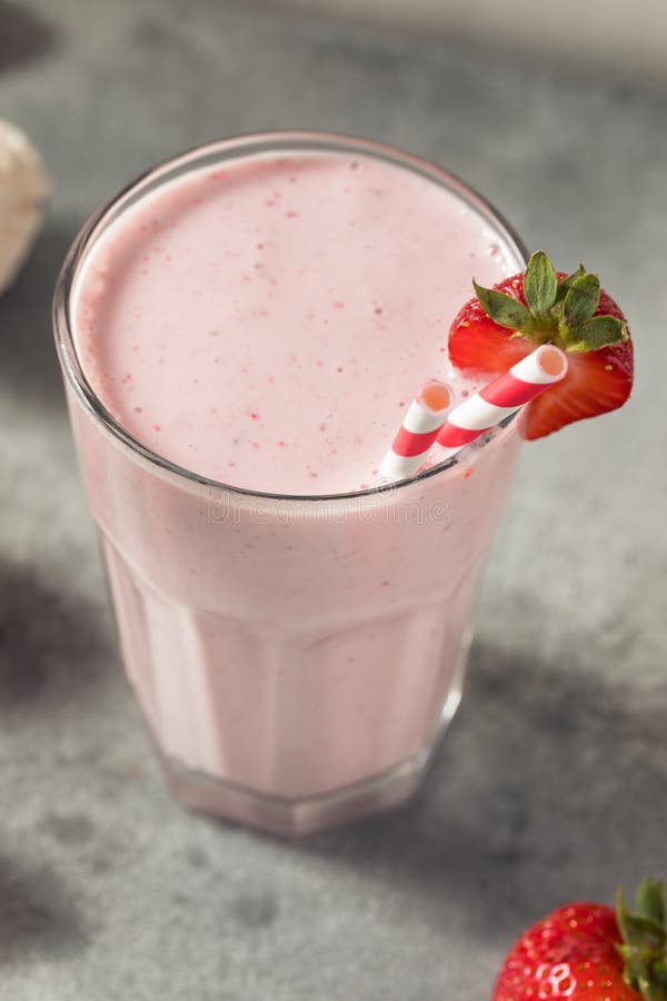 Cold Frozen Strawberry Milk Shake Stock Image - Image of fresh, berry ...
